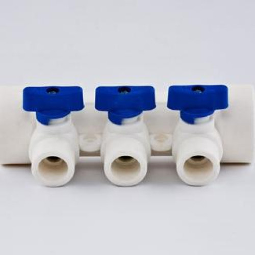 Коллектор Tebo D 40x20x3вых. (синий)