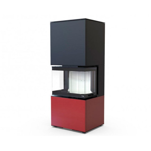 Печь-камин Defro Home Intra XSM C VER Compact 1 8 кВт красная сталь