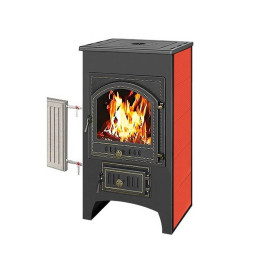 Печь-камин Везувий ПК-01 (205) Т/О 12 кВт с плитой красный