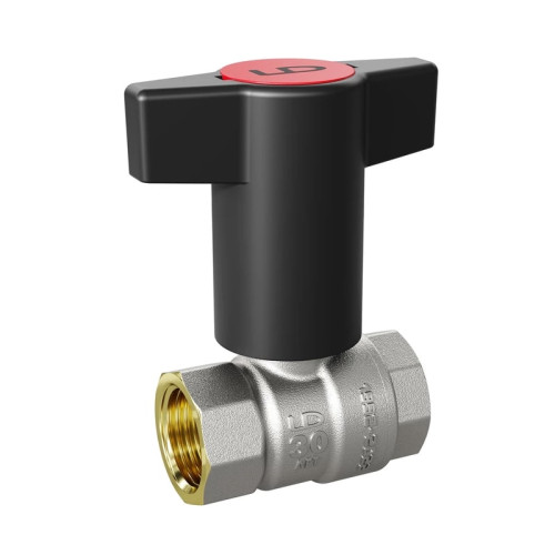 Кран шаровой LD ВР/ВР резьба 3/4" Т-образная ручка красная