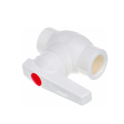 Шаровой кран полипропиленовый Fusitek 63мм для ГВС латунная сфера