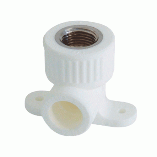 Угол с креплением полипропиленовый Политэк 25x3/4" мм с ВР резьбой Угол с креплением полипропиленовый Политэк 25x3/4" мм с ВР резьбой