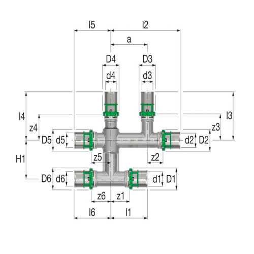 Пресс крестовик COMAP 20х16х16 мм