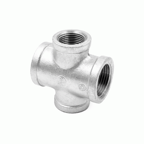 Крестовина прямая чугунная оцинкованная Fittex Plus 32х1 1/4"