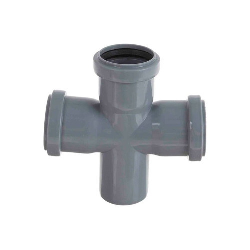 Крестовина одноплоскостная канализационная Sinikon Standart 87º 50х50х50 мм Крестовина одноплоскостная канализационная Sinikon Standart 87º 50х50х50 мм