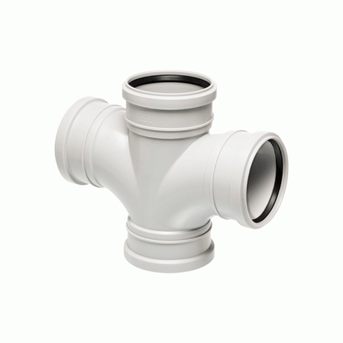 Крестовина канализационная Uponor Decibel 110/110мм (арт.1000225) Крестовина канализационная Uponor Decibel 110/110мм (арт.1000225)