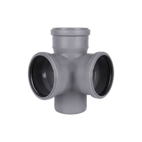 Крестовина двухплоскостная канализационная Sinikon Standart 87º 110х110х110 мм Крестовина двухплоскостная канализационная Sinikon Standart 87º 110х110х110 мм