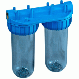 Колба сдвоенная прозрачная Kristal Filter Slim D 10 "1”