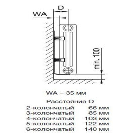 Комплект кронштейнов Zehnder Charleston 3x SMB50