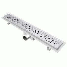 Трап для душа TIM нержавеющий горизонтальный 35 см (гидро + сухая защита от запаха)
