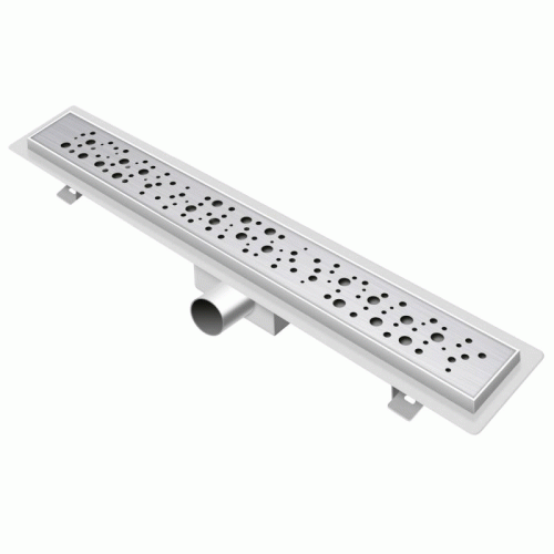 Трап для душа TIM нержавеющий горизонтальный 65 см (гидро + сухая защита от запаха)