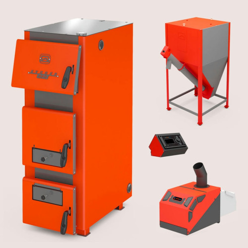 Пеллетный котел Теплодар Куппер ПРО 36 (2,0) с горелкой Комфорт 42 + бункер напольный Пеллетный котел Теплодар Куппер ПРО 36 (2,0) с горелкой Комфорт 42 + бункер напольный