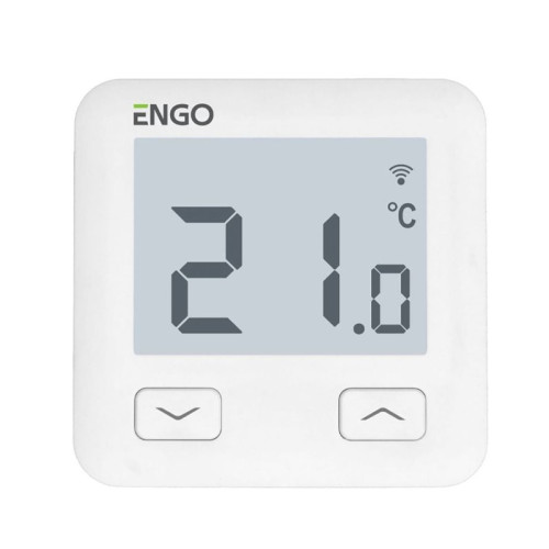 Беспроводной терморегулятор ENGO с Wi-Fi и поддержкой MODbus 220В белый Беспроводной терморегулятор ENGO с Wi-Fi и поддержкой MODbus 220В белый