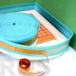 Демпферная лента Рустеплопол самоклейкая, фартук 150мм х 8мм х 25м