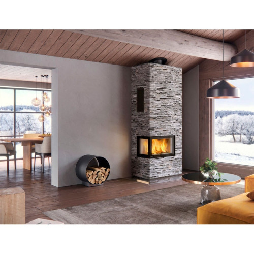 Печь-камин Nordpeis Davos A угловой левый высокий 3-х сторонний Печь-камин Nordpeis Davos A угловой левый высокий 3-х сторонний