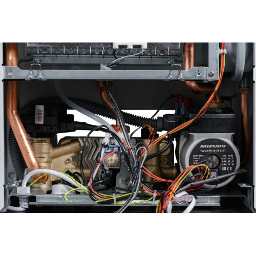Настенный газовый двухконтурный котел Mizudo GB M24T pro Белая панель(стекло) c шиной OpenTherm