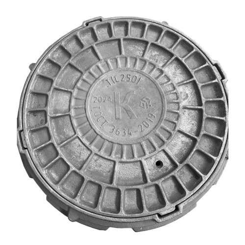 Люк чугун ДПК канализационный (К) Т тяжелый Т(С250)-1-60 ГОСТ 3634-2019 4-х ушковый