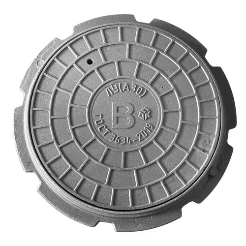 Люк чугун ДПК водопроводный (В) ЛУ легкий усиленный (А30) ГОСТ 3634-2019