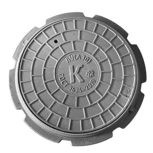 Люк чугун ДПК канализационный (К) ЛУ легкий усиленный (А30) ГОСТ 3634-2019