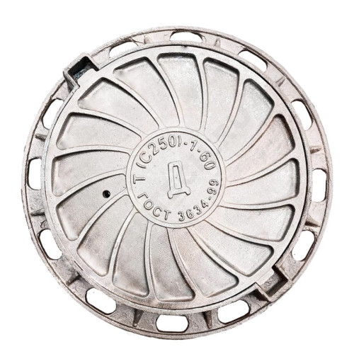 Люк чугун дождевой канализации (Д)Т Тяжелый С250 Т(С250)-1-60 ГОСТ 3634-2019