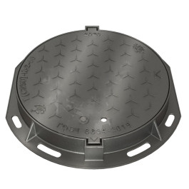 Люк чугун канализационный (К)Т Тяжелый С250 Т(С250)-2-60 ГОСТ 3634-2019 Н=100мм с замковым устройством и пружиной