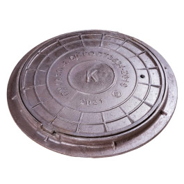 Люк чугун канализационный (К) ЛУ A30 ЛУ(А30)-1-60 легкий усиленный ГОСТ 3634-2019