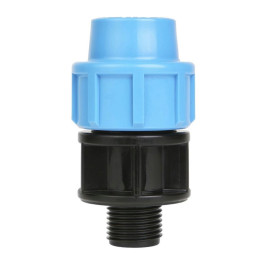 Муфта Джилекс 20x1/2" с наружной резьбой для труб ПНД