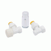 Комплект радиаторный угловой Delta Mini 1/2" с термоголовкой М30x1.5 белый