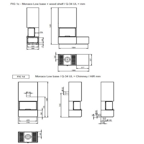 Печь-камин Nordpeis Monako New Печь-камин Nordpeis Monako New