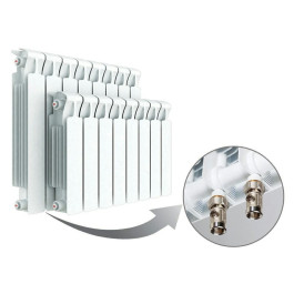 Биметалический радиатор Rifar Monolit VENTIL 500 (правый) 12 секций