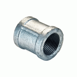 Муфта прямая чугунная оцинкованная Fittex Plus 15х1/2"