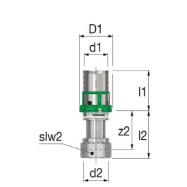 Пресс муфта с НГ гайкой COMAP 16х1/2" мм