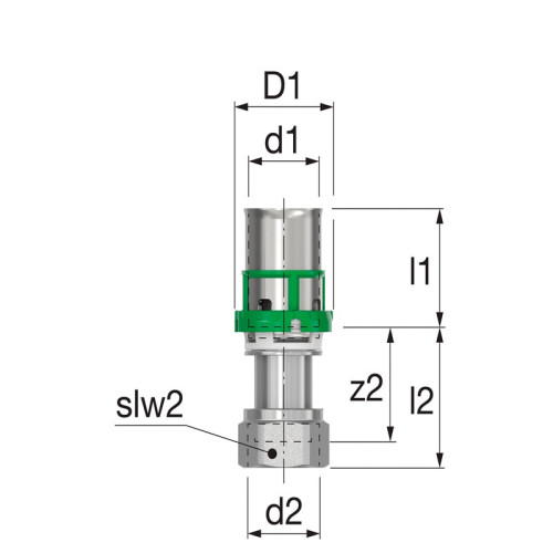 Пресс муфта с НГ гайкой COMAP 16х3/4" мм