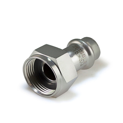 Пресс-муфта из нержавеющей стали Tim с НГ гайкой 28х3/4" мм Пресс-муфта из нержавеющей стали Tim с НГ гайкой 28х3/4" мм