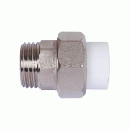 Муфта полипропиленовая разъемная Политэк с НР резьбой 20х1"