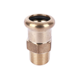 Муфта Sanha 15x1/2" мм с НР резьбой бронзовая под пресс арт.182431512