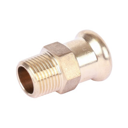 Муфта Sanha 15x1/2" мм с НР резьбой бронзовая под пресс арт.182431512