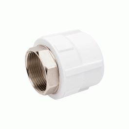 Муфта полипропиленовая Политэк с ВР резьбой 32х1" мм под ключ