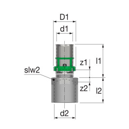 Пресс муфта ВР резьба COMAP 16х1/2" мм