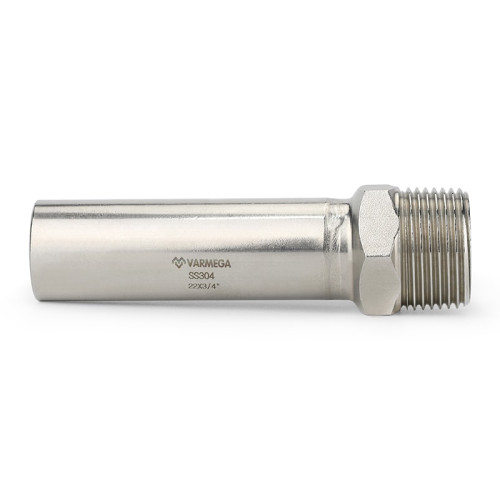 Муфта безраструбная Varmega Inox Press с НР резьбой 54х2" мм