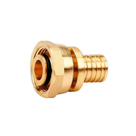 Муфта латунная Varmega Slide-fit с НГ гайкой и евроконусом 20х3/4"мм