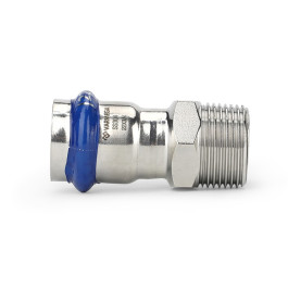 Муфта раструбная Varmega Inox Press с НР резьбой 15х1/2" мм