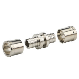 Муфта соединительная ремонтная Varmega Slide-fit латунная 16х2.0мм (с гильзами)