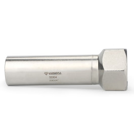Муфта безраструбная Varmega Inox Press с ВР резьбой 15х1/2" мм
