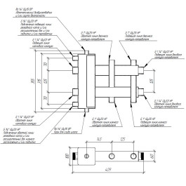 Коллектор нержавеющий Gidruss BMSS-100-3DU до 100 кВт 1 1/4" 3 контура