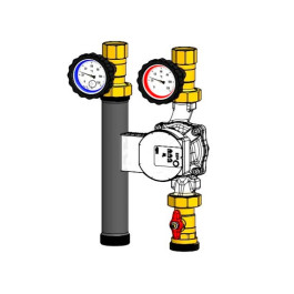 Насосная группа Smart Install прямая с насосом UPSO 25-65/180 без теплоизоляции