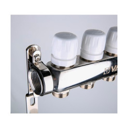 Коллектор Valtec для радиаторов 1"х 3/4" на 6 выходов (нержавейка) арт.VTC.588.EMNX.0606