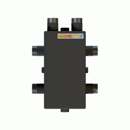 Коллектор c гидроразделителем Warme WKSG24.2 черная сталь на 2 контура до 24 кВт