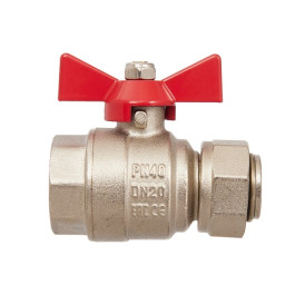 Кран шаровой с накидной гайкой Smart Install 1/2" ВР/ВР резьба ручка-бабочка