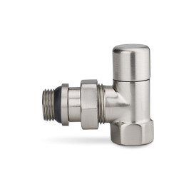 Клапан радиаторный угловой Varmega 1/2" резьба ВР/НР, цвет матовый никель